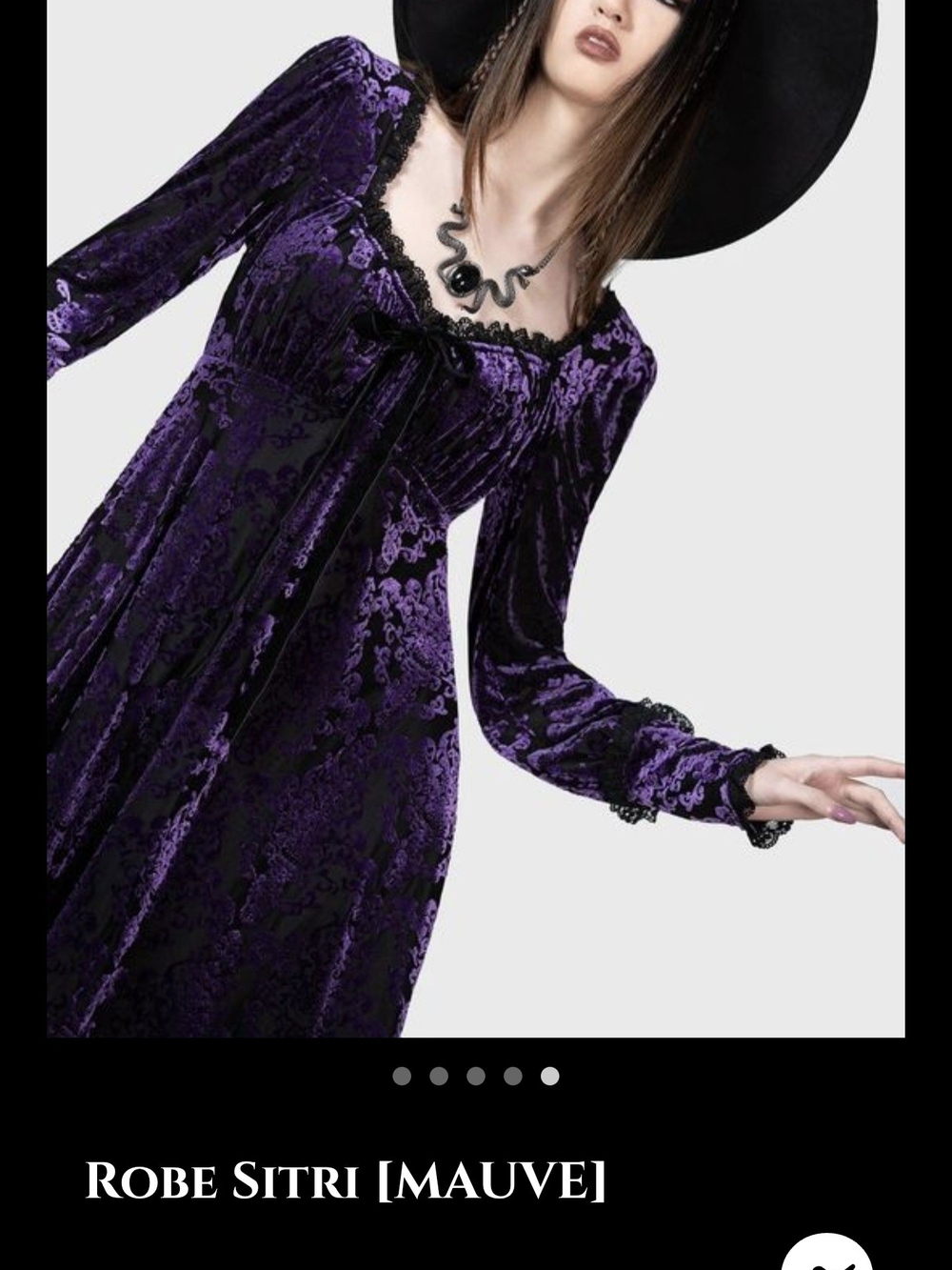 Killstar Velvet Gothic Maxi Dress